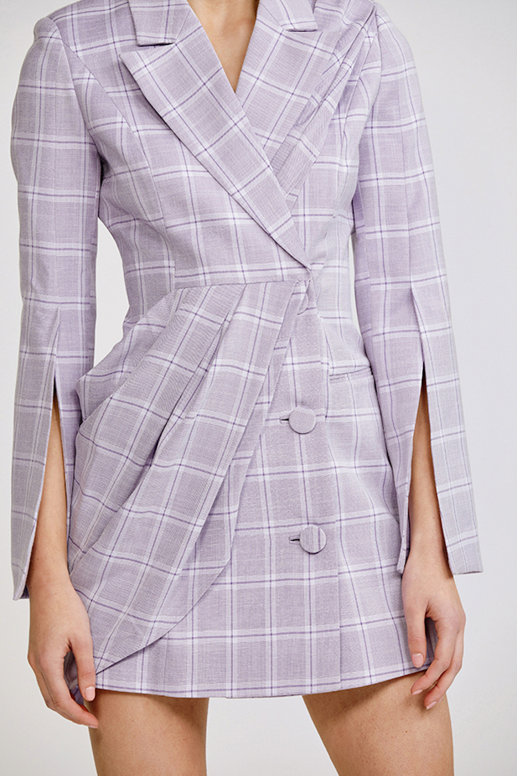 blazer dress lilac